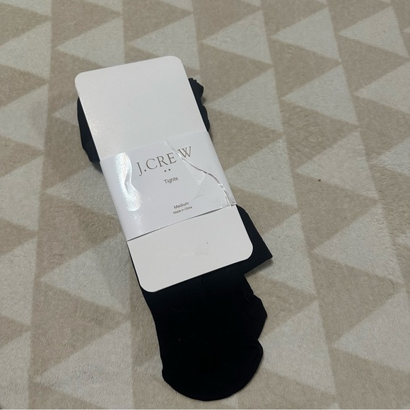 J crew Demisheer black polka-dot tights medium - Picture 3 of 4